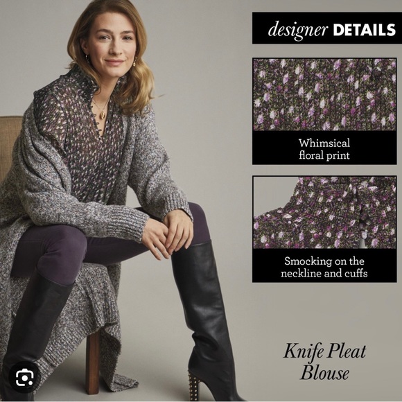 Cabi Knife Pleat Blouse (style 3952) - Picture 10 of 10